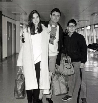 Ruth Post with her ex-husband, Ian McShane and their children. 